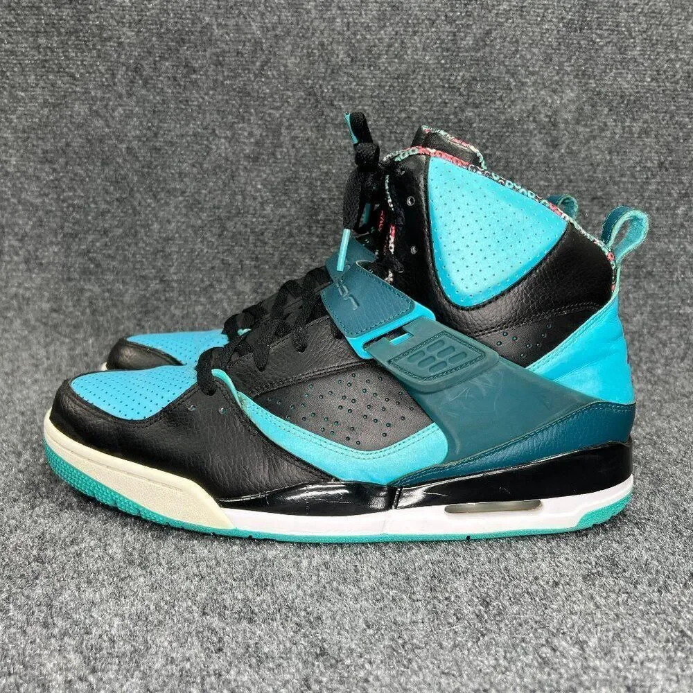 Jordan Flight 45‎ High Black Shoes Men's Size 12.5 Black Blue Basketball Shoes